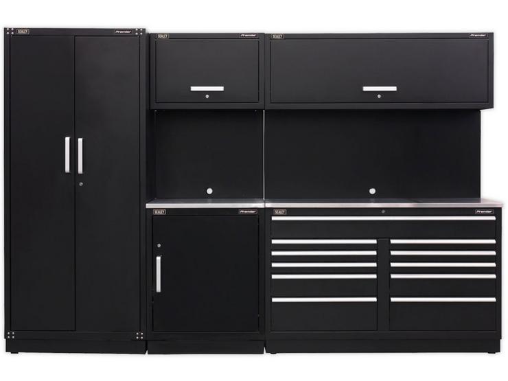 Sealey Premier Modular Storage with full height cabinet Stainless Steel Worktop