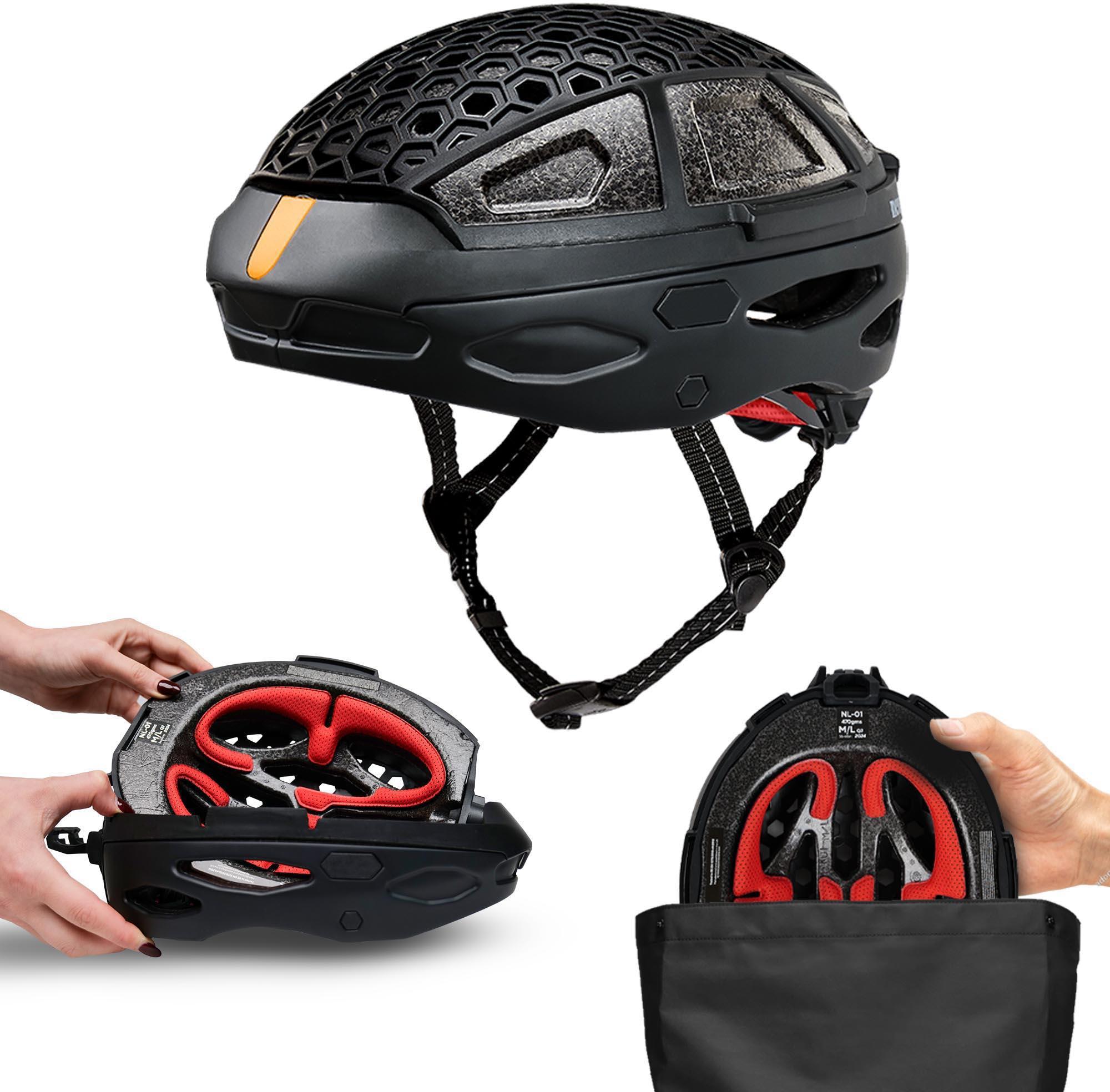 Newlane Folding Commuter Helmet Orange Size Large 61-63