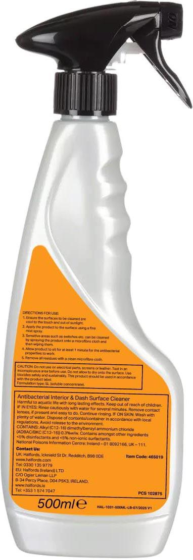 Halfords Anti-Bacterial Interior Cleaner 500ml