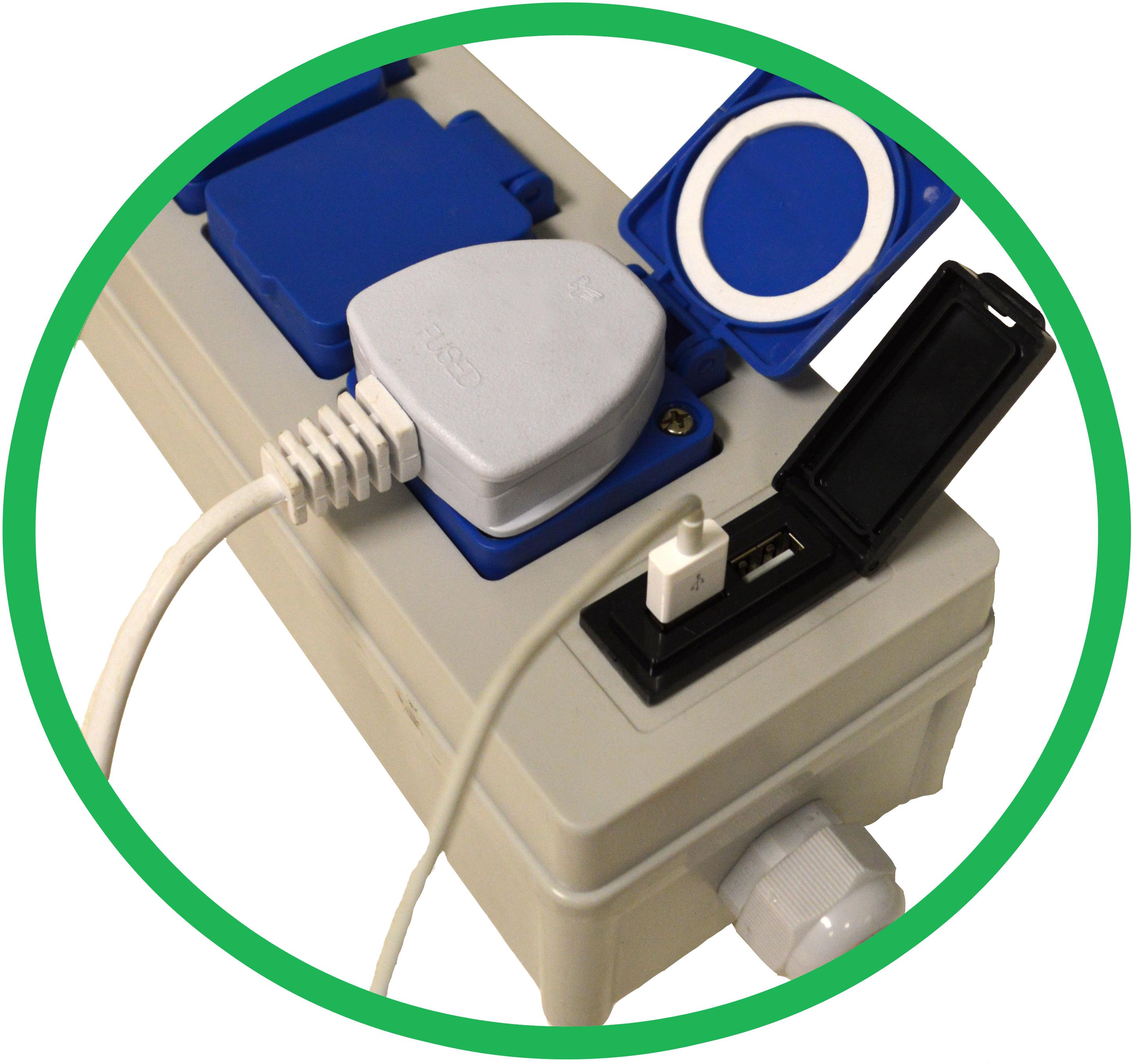 Maypole Mobile Mains Power Unit & USB Cable