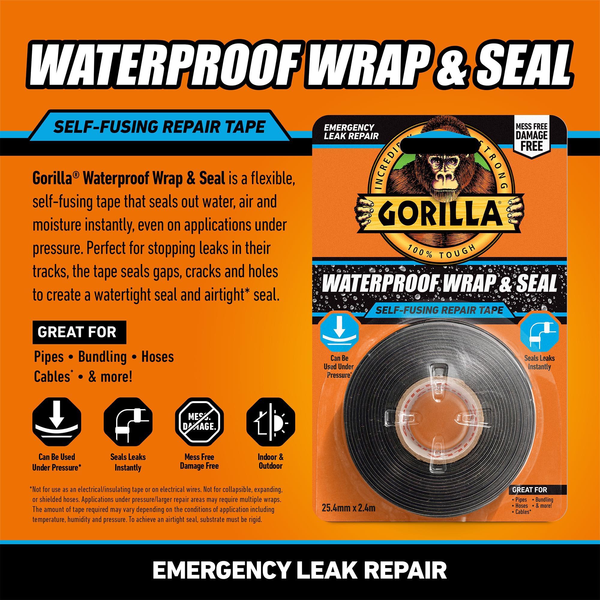 Gorilla Waterproof Wrap & Seal Black 2.4m