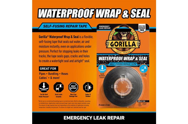Gorilla Waterproof Wrap & Seal Black 2.4m Gorilla Waterproof Wrap & Seal Black 2.4m