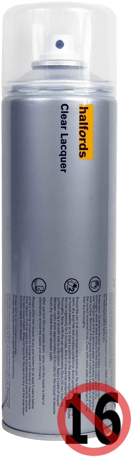 Halfords Clear Lacquer Spray 300ml Halfords UK