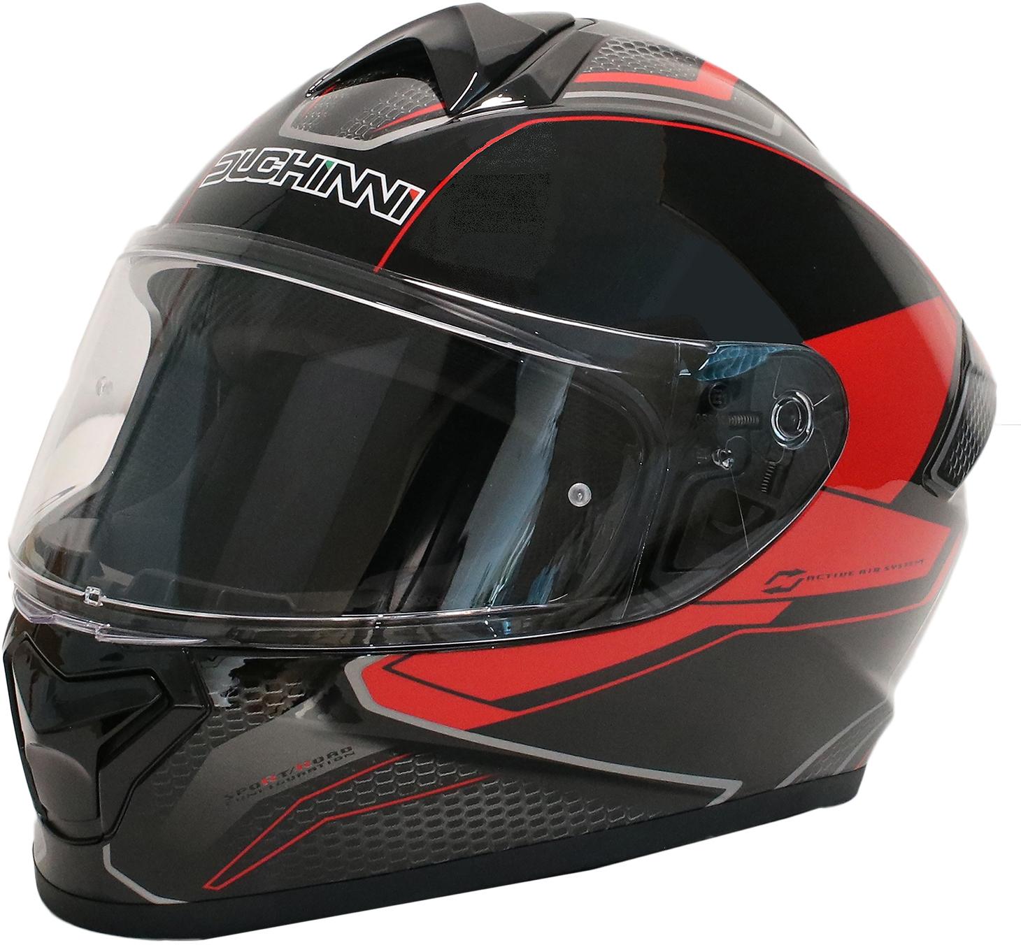 Duchinni Black/Red Helmet D977 L