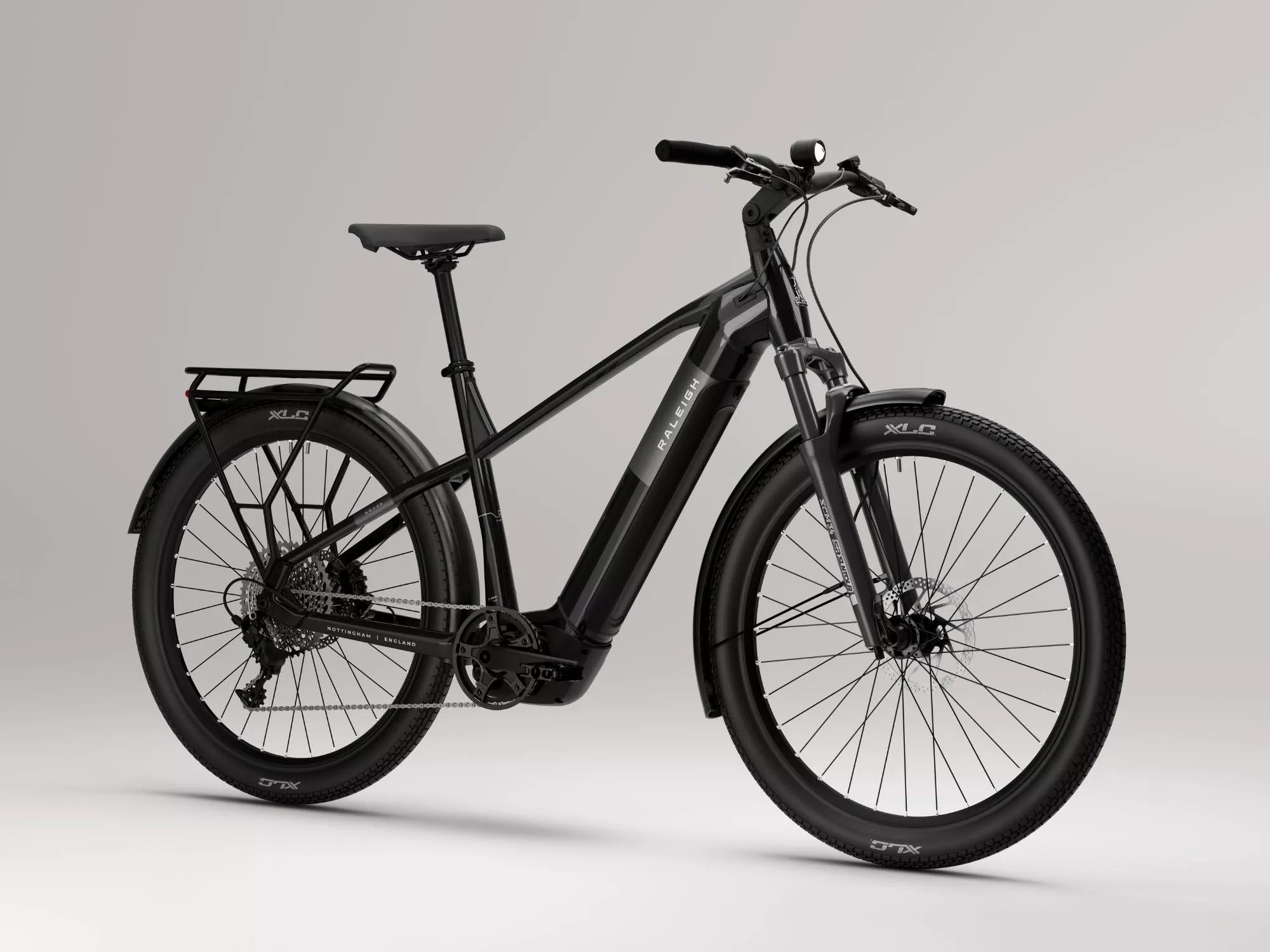 Raleigh Novus Hub Crossbar Electric Hybrid Bike - S, M, L, XL Frames