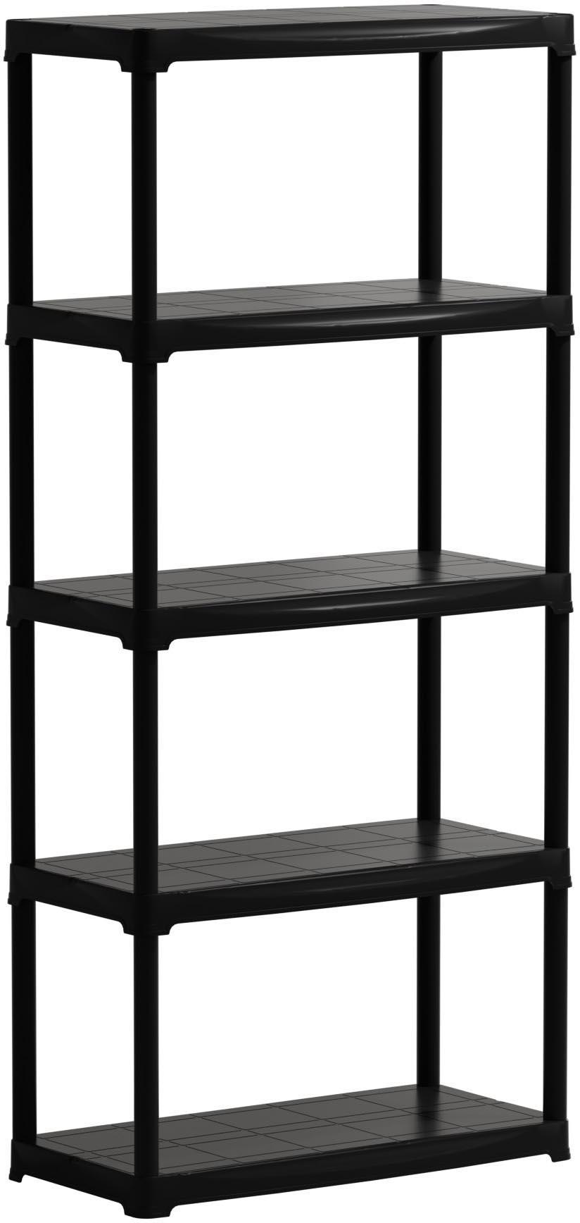 5 tier polypropylene shelf 800x400x h 1760 mm.