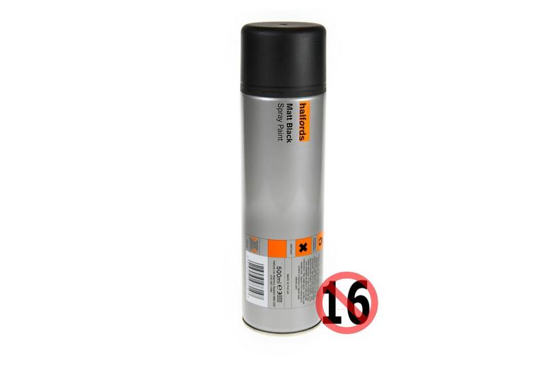 Halfords Matt BLACK Paint 500ml Halfords Matt BLACK Paint 500ml