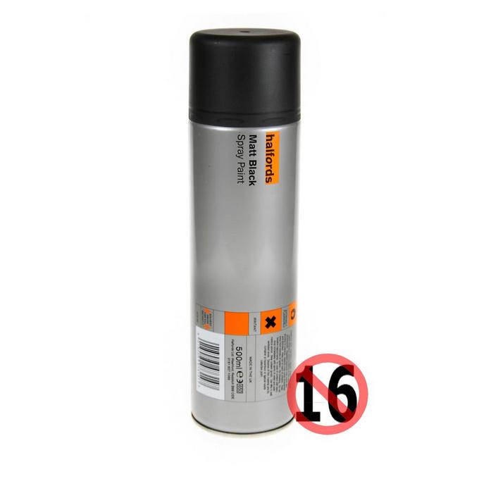 Halfords Matt Black Spray 300ml Halfords Uk