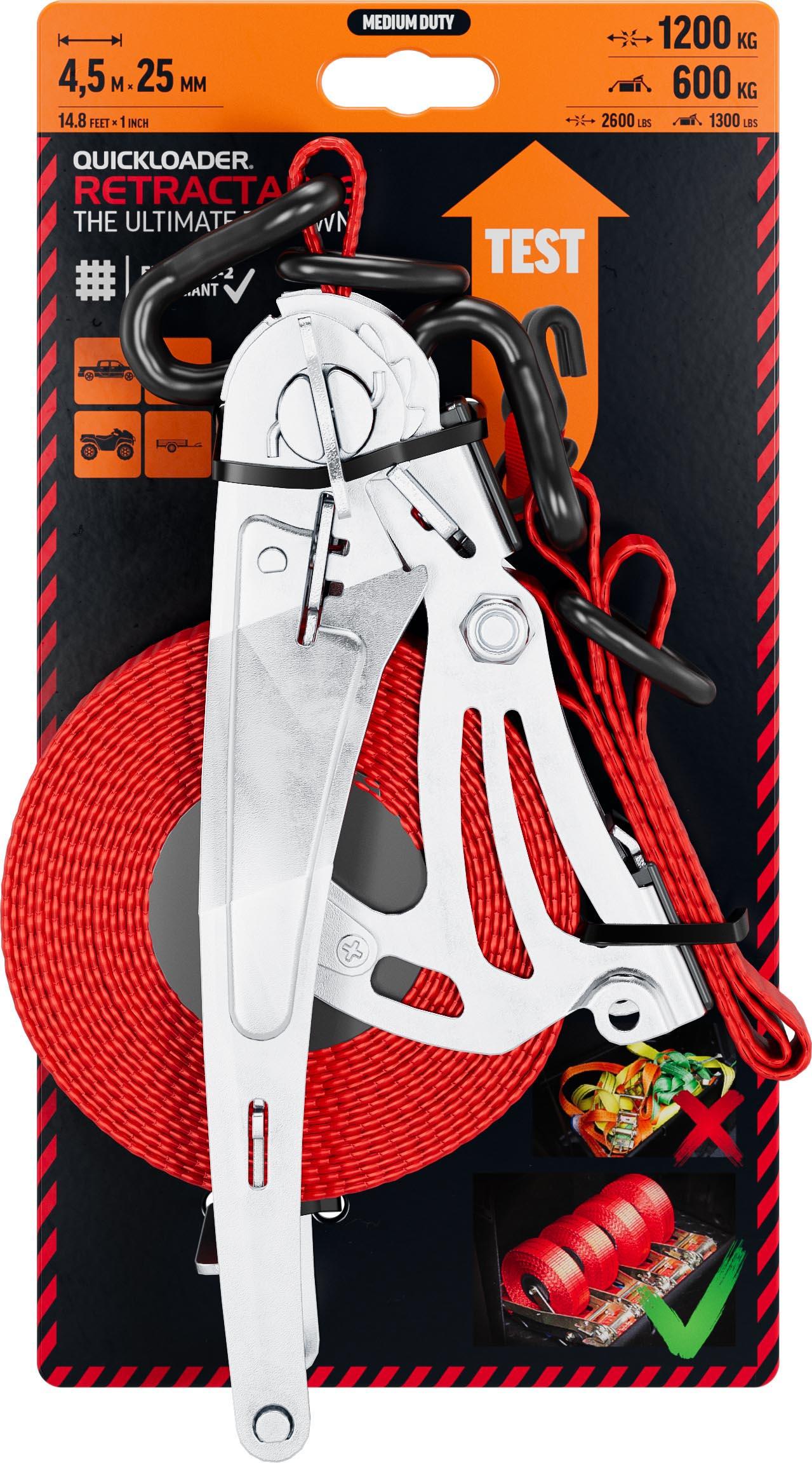 Quickloader Retractable 1200MD 25MM x 4,5M 2-PACK