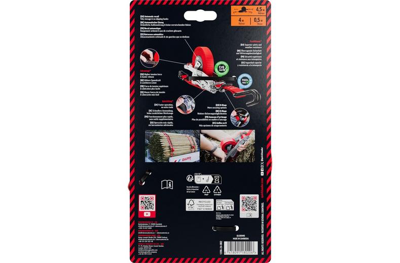 Quickloader Retractable 1200MD 25MM x 4,5M 2-PACK Quickloader Retractable 1200MD 25MM x 4,5M 2-PACK