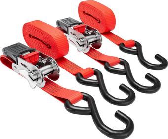 QUICKLOADER Standard Ratchet Strap QSD800LD 800 KG 25MMX4.5 M 2-PACK