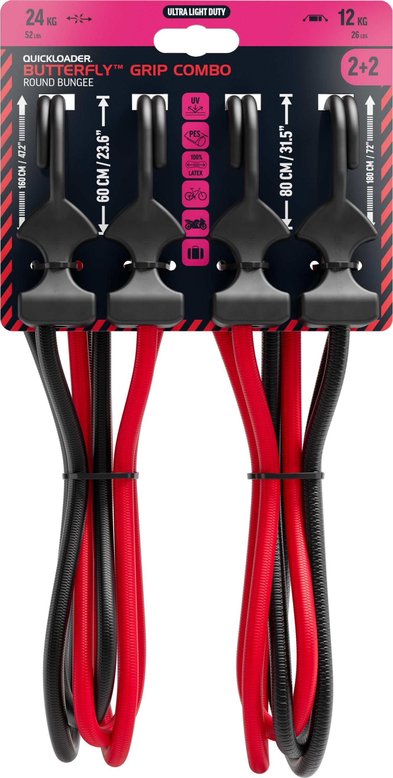 QUICKLOADER Butterfly Bungee 4-pack Combo 2x60CM 2x80CM