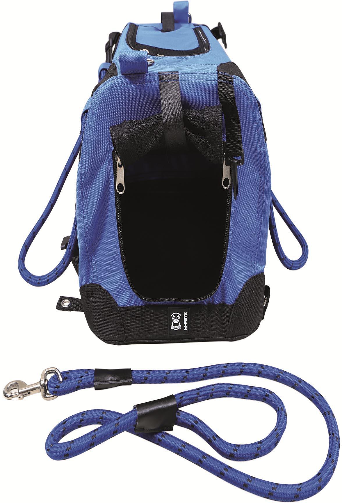 M-PETS Remix Travel Carrier 2 in 1 with Leash-Shoulder Belt - Blue