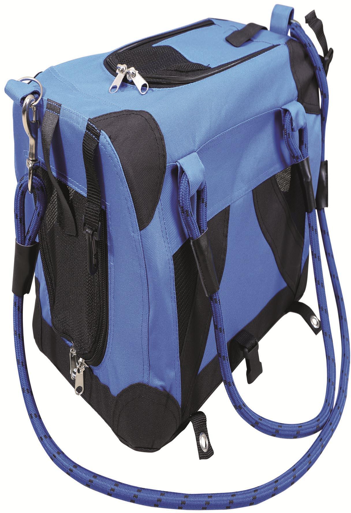 M-PETS Remix Travel Carrier 2 in 1 with Leash-Shoulder Belt - Blue