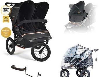 Nipper V6 Plus Double Summit Black Newborn & Toddler Bundle
