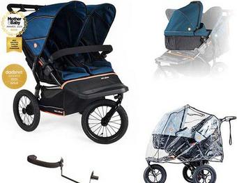 Nipper V6 Plus Double Highland Blue Newborn & Toddler Bundle