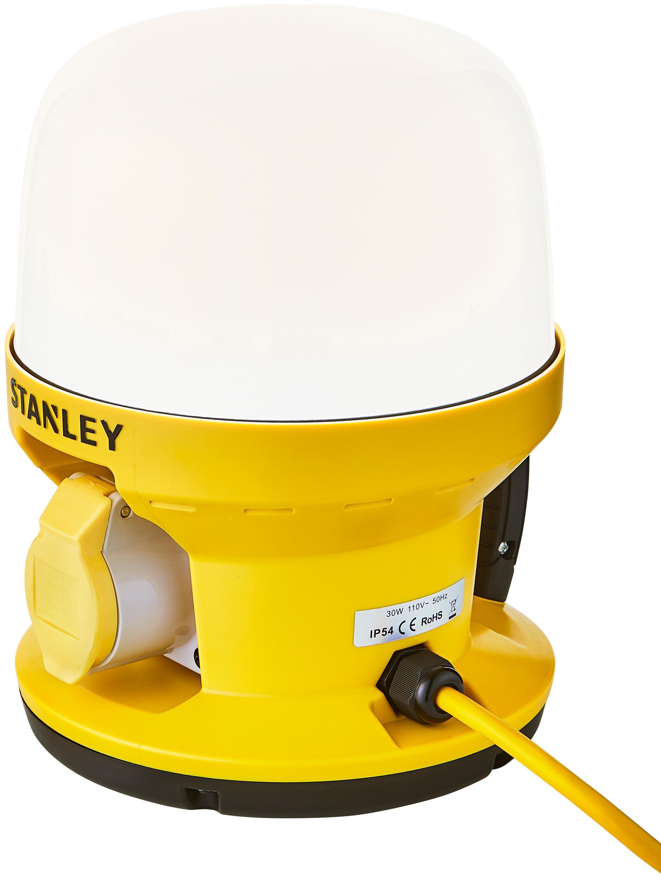 Stanley 30W LED Magnetic Globe Light with Outlet Socket. IP54. 2600 Lumens.