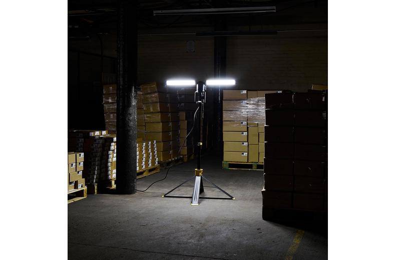 Stanley 2 x 40W Area Tower Light with Mains Power Outlet Socket. IP54. 8000 Lumens. Stanley 2 x 40W Area Tower Light with Mains Power Outlet Socket. IP54. 8000 Lumens.