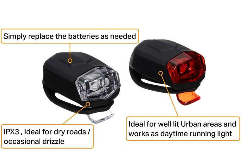 Halfords Super Slim LED Bike Light Set Halfords Super Slim LED Bike Light Set