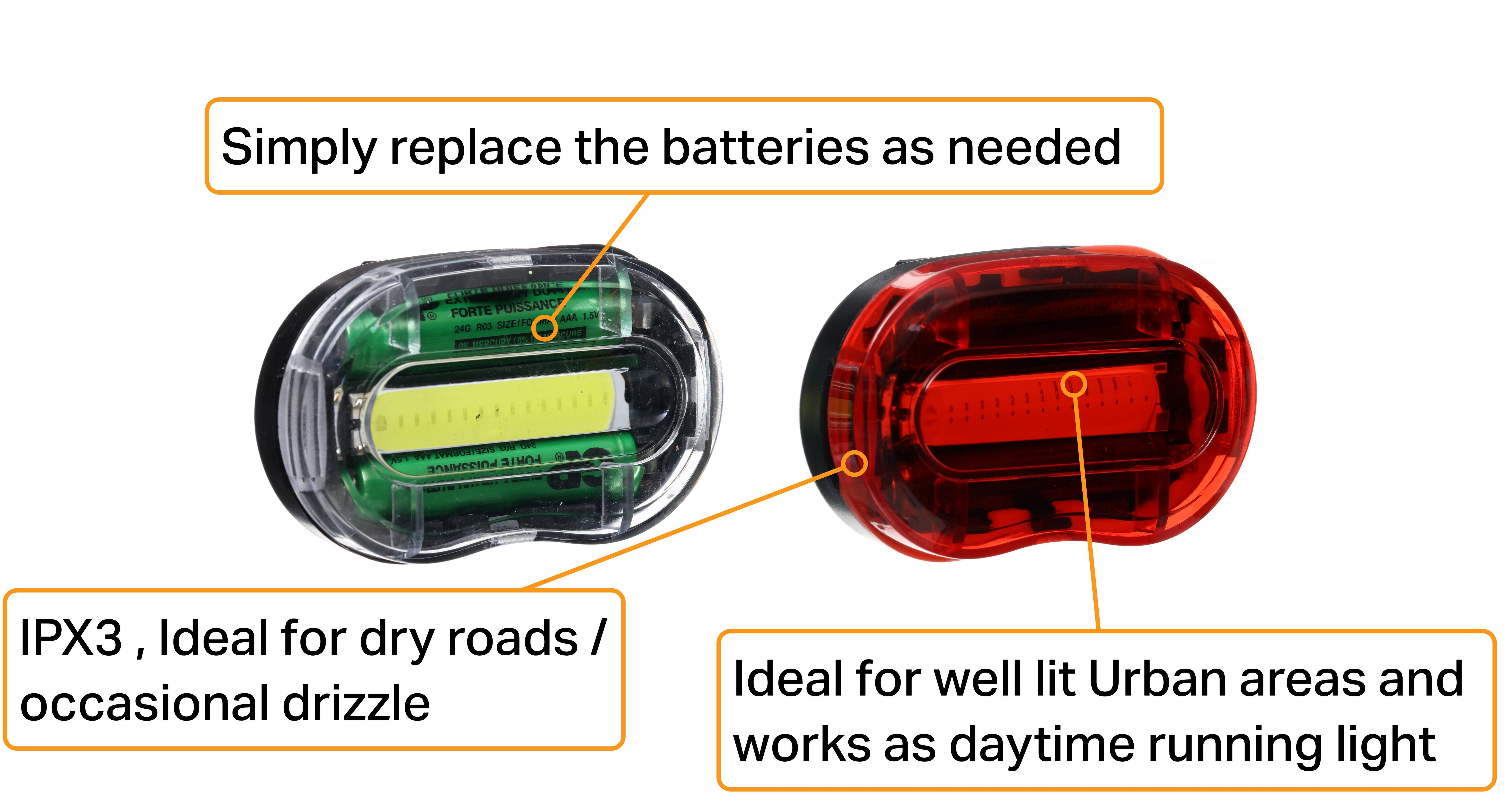 Halfords Super Bright LED Bike Light Set