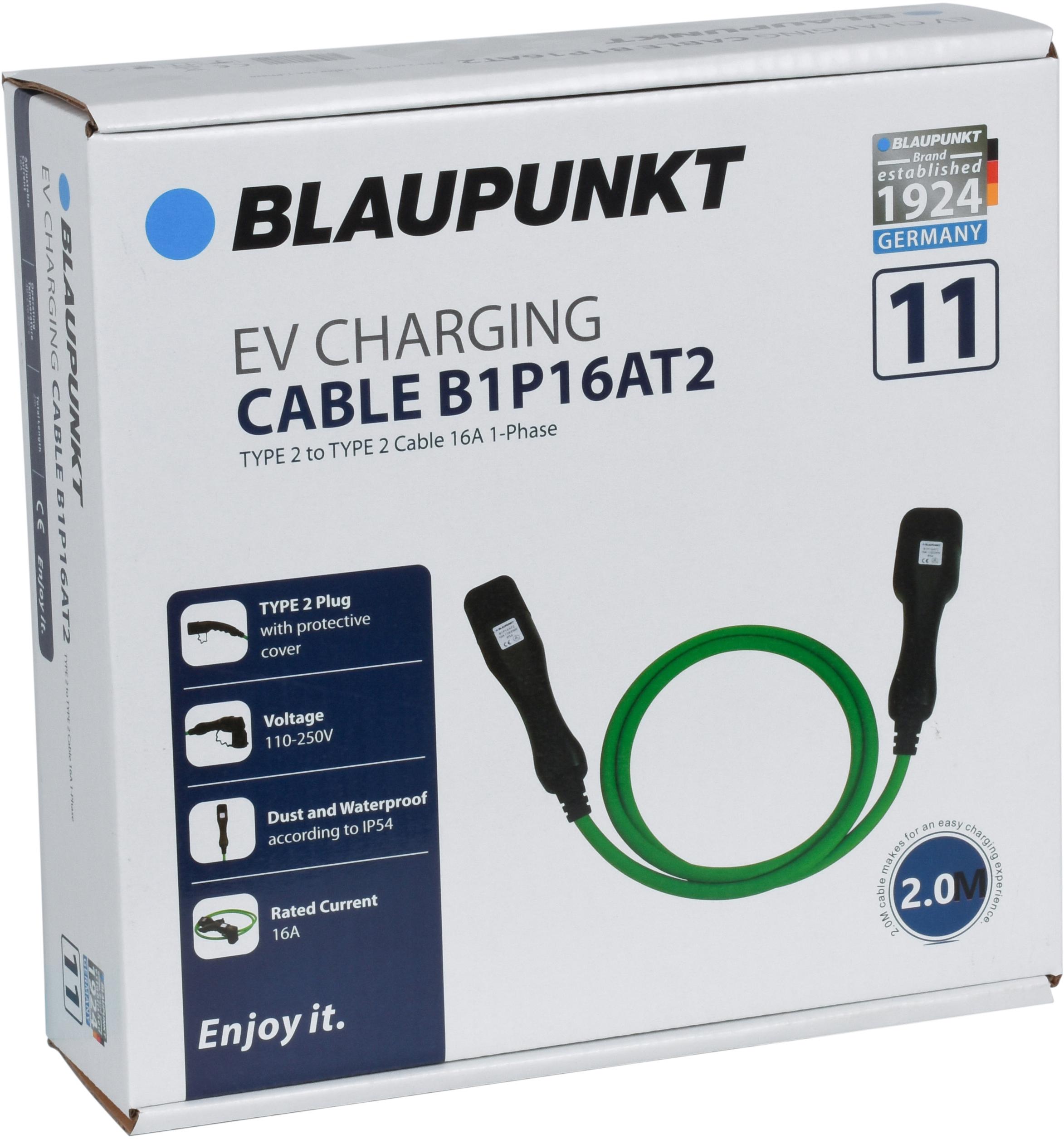 Blaupunkt Type 2 To Type 2 16A Phase 1  Electric Vehicle Charging Cable