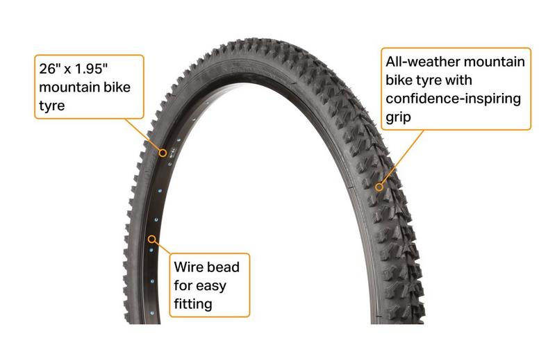 Halfords Essentials Mountain Bike Tyre 26” x 1.95” Halfords Essentials Mountain Bike Tyre 26” x 1.95”