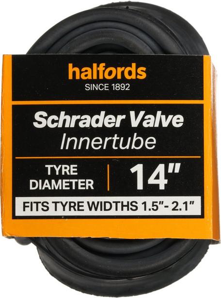 Halfords Schrader Bike Inner Tube 14 x 1.5 2.1 Halfords UK