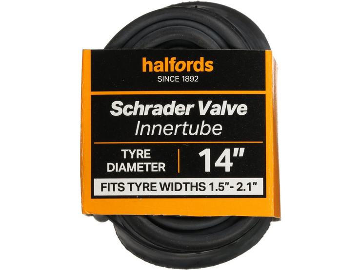 Halfords Schrader Bike Inner Tube 14" x 1.5" - 2.1"
