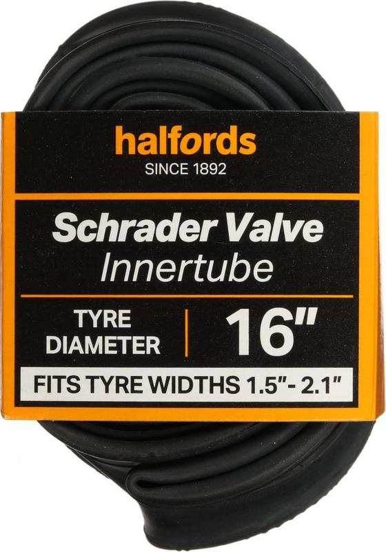 Halfords Schrader Bike Inner Tube 16 Inch X 1.5 Inch - 2.1 Inch | Extra 8% off for BC Members