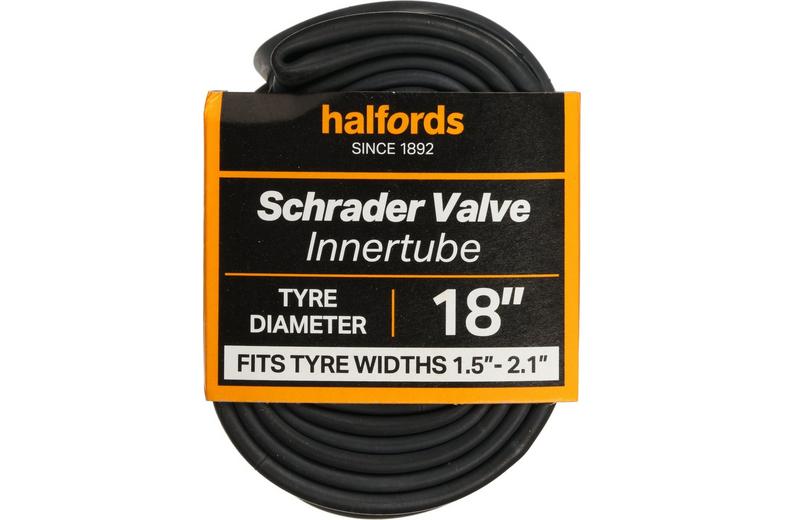 Halfords Schrader Bike Inner Tube 18" x 1.5" - 2.1" Halfords Schrader Bike Inner Tube 18" x 1.5" - 2.1"