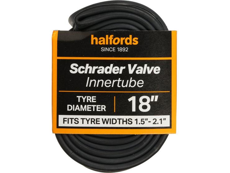 Halfords Schrader Bike Inner Tube 18" x 1.5" - 2.1"