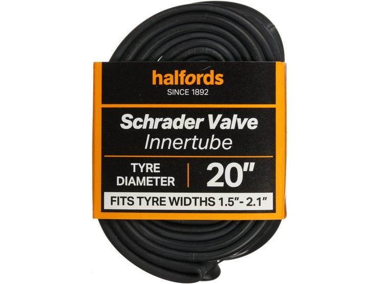 Halfords Schrader Bike Inner Tube 20" x 1.5" - 2.1"