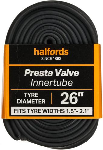 Halfords Presta Bike Inner Tube 26" x 1.5" - 2.1"