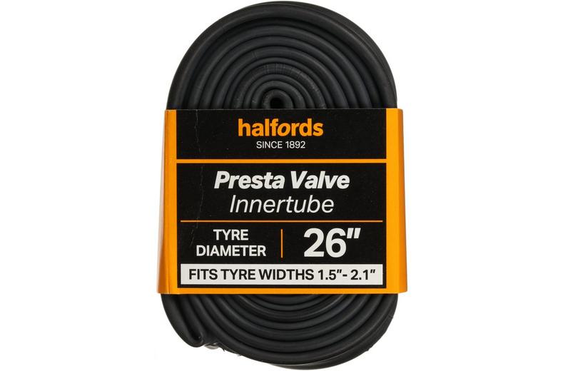 Halfords Presta Bike Inner Tube 26" x 1.5" - 2.1" Halfords Presta Bike Inner Tube 26" x 1.5" - 2.1"