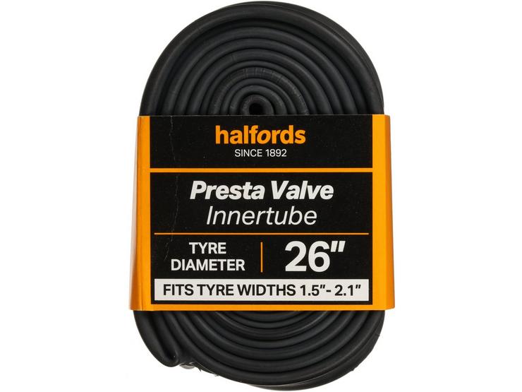 Halfords Presta Bike Inner Tube 26" x 1.5" - 2.1"