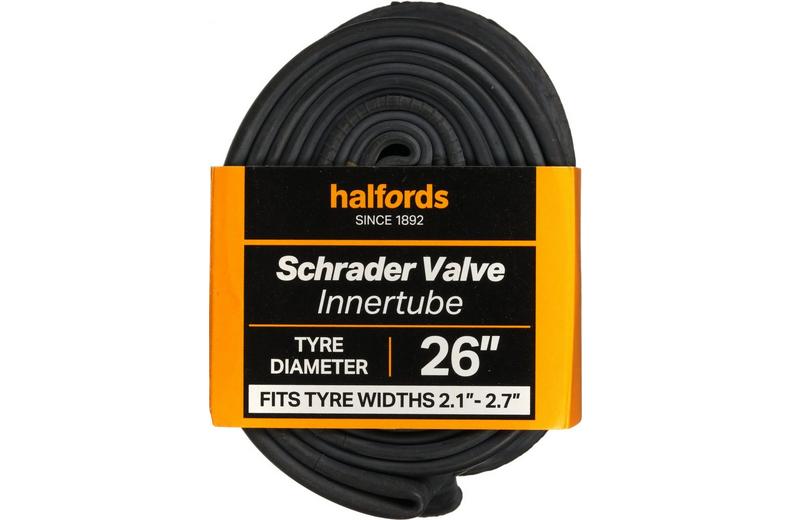 Halfords Schrader Bike Inner Tube 26" x 2.1" - 2.7" Halfords Schrader Bike Inner Tube 26" x 2.1" - 2.7"
