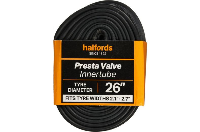 Halfords Presta Bike Inner Tube 26" x 2.1" - 2.7" Halfords Presta Bike Inner Tube 26" x 2.1" - 2.7"
