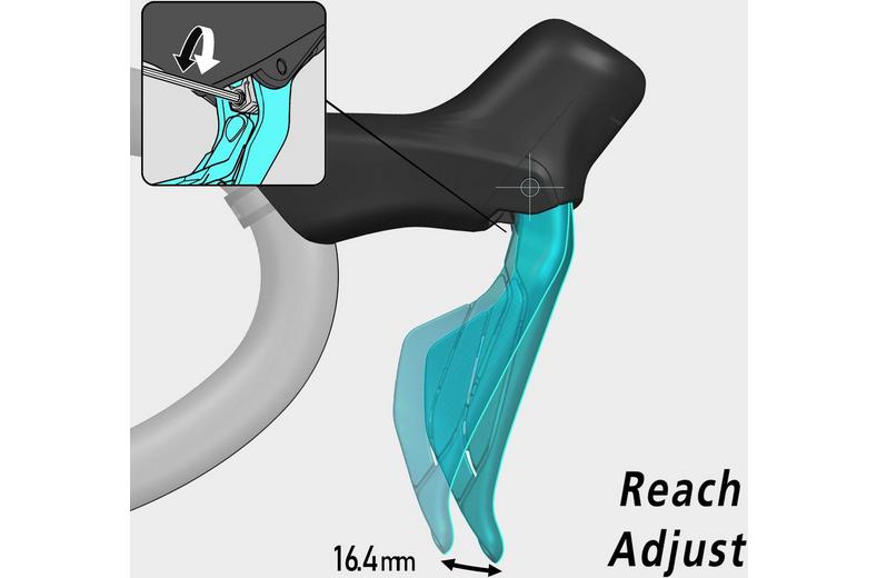 Shimano GRX ST-RX715 Di2 Shift Lever & BR-RX410 Caliper, Right Front Shimano GRX ST-RX715 Di2 Shift Lever & BR-RX410 Caliper, Right Front