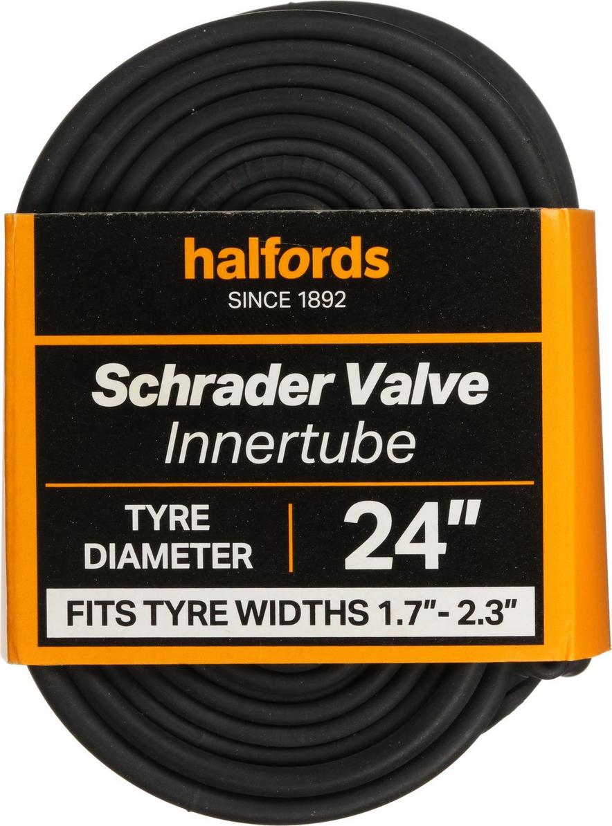 Halfords Schrader Bike Inner Tube 24 x 1.7 2.3