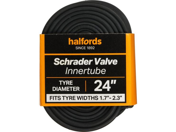 Halfords Schrader Bike Inner Tube 24" x 1.7" - 2.3"