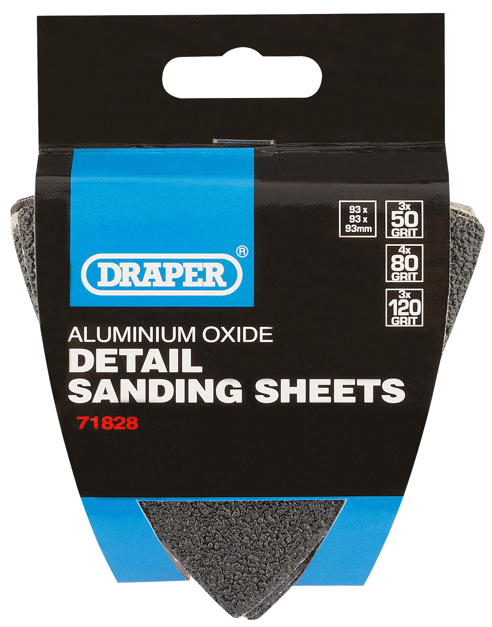Draper 93 x 93 x 93mm Detail Sanding Sheets
