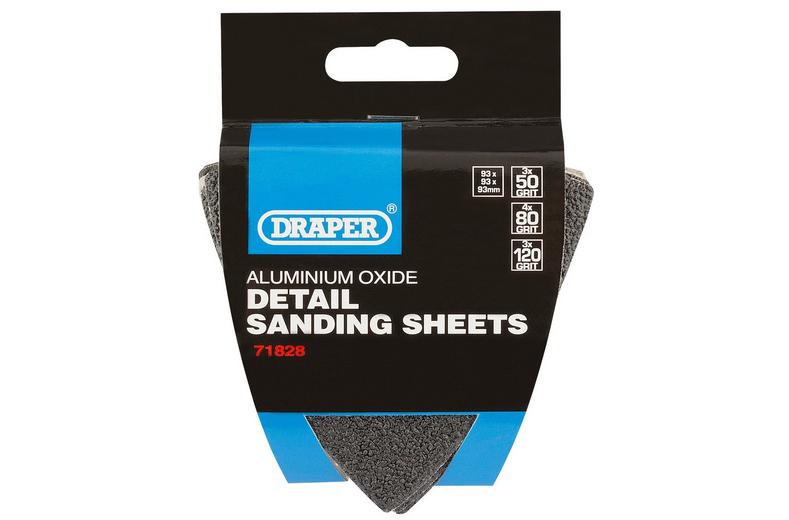 Draper 93 x 93 x 93mm Detail Sanding Sheets Draper 93 x 93 x 93mm Detail Sanding Sheets