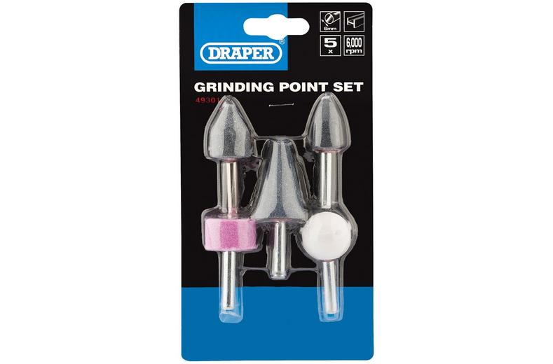Draper 5 Piece Grinding Point Set Draper 5 Piece Grinding Point Set