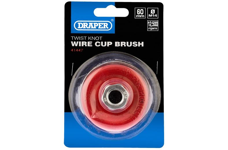 Draper 60mm Twist Knot Wire Cup Brush Draper 60mm Twist Knot Wire Cup Brush
