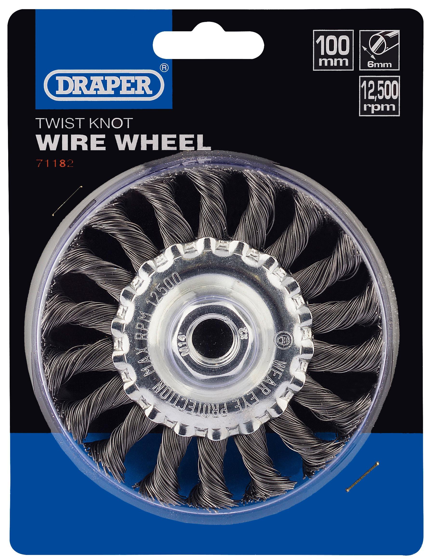 Draper 100mm Twist Knot Wheel