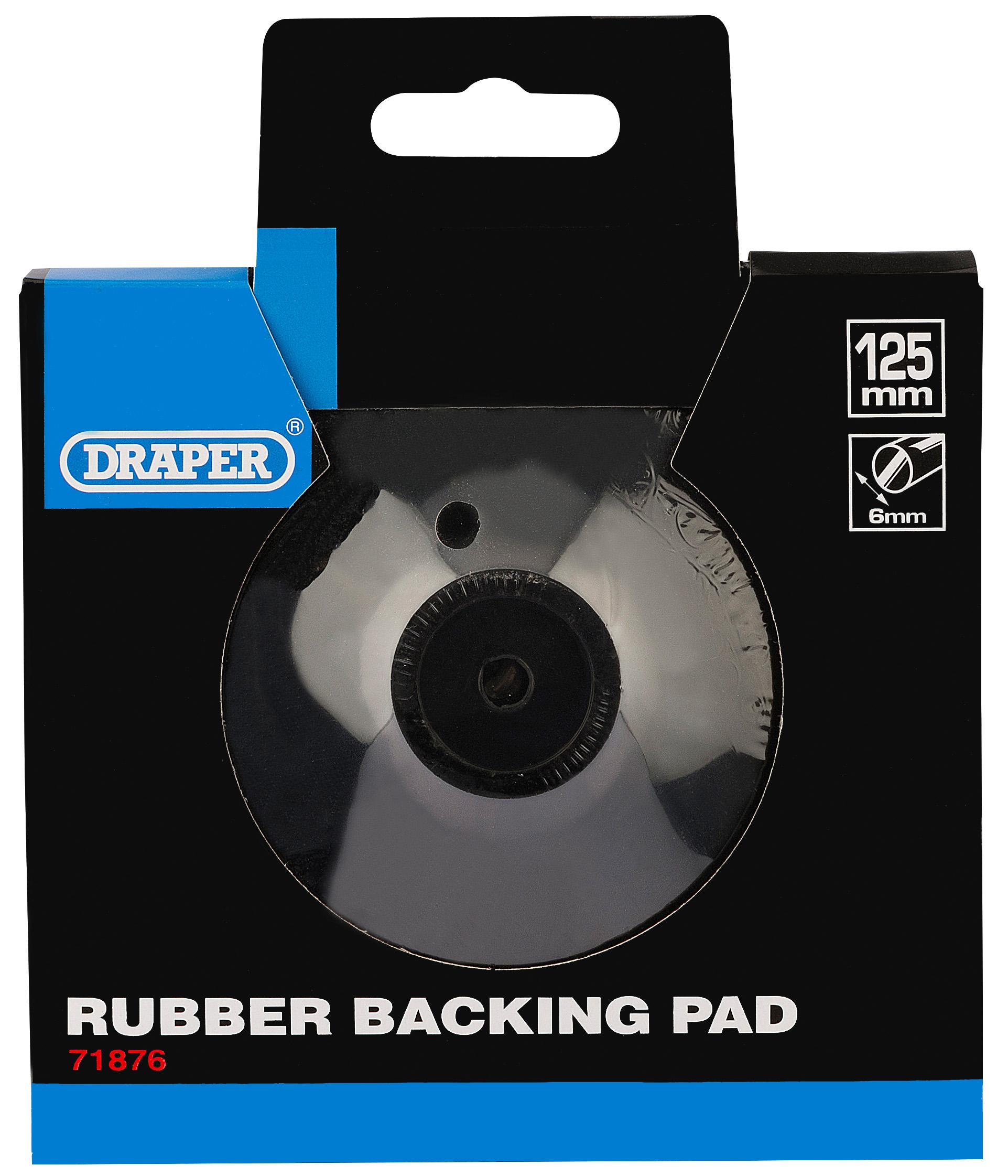 Draper 125mm Rubber Backing Pad