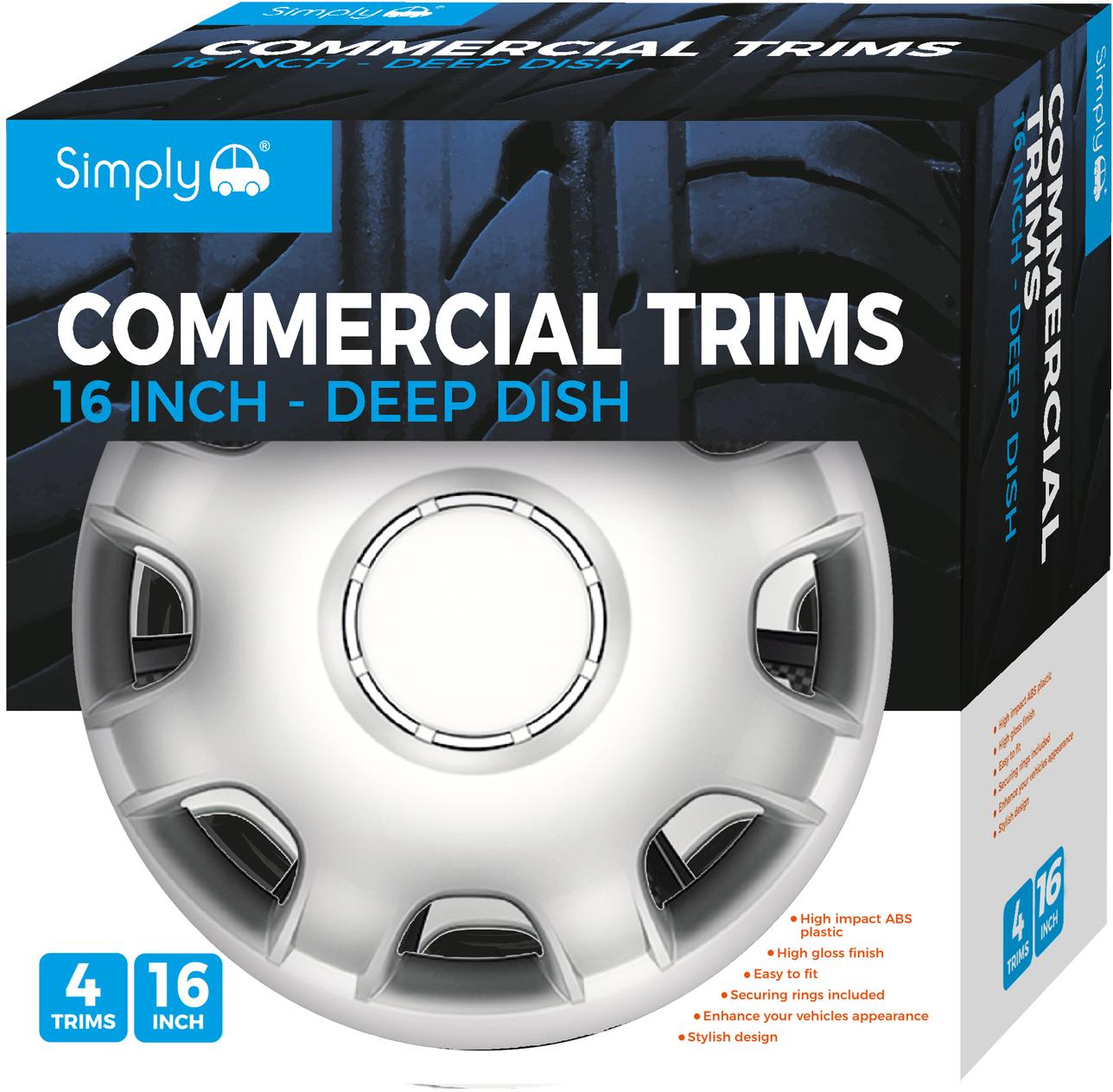 Mirage Van Commercial Wheel Trims 16 Inch Set Of 4