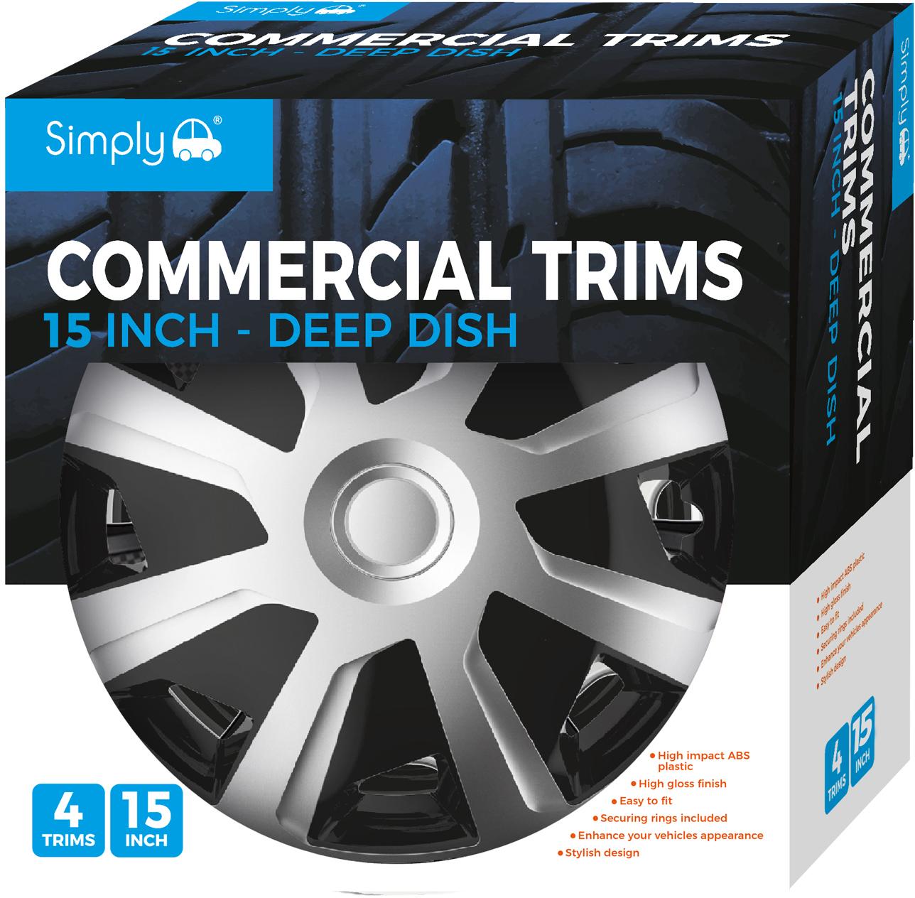 Brawn Van Commercial Wheel Trims 15 Inch Set Of 4