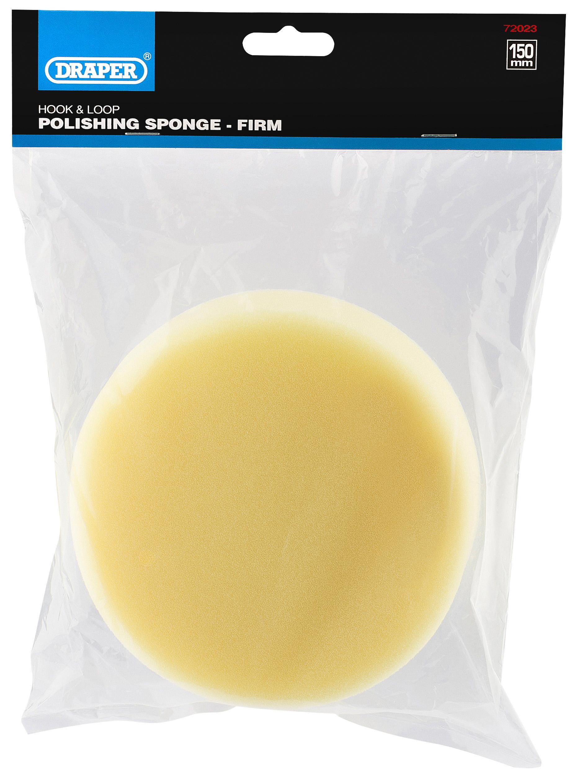 Draper 150mm Hook and Loop Pol Sponge Firm