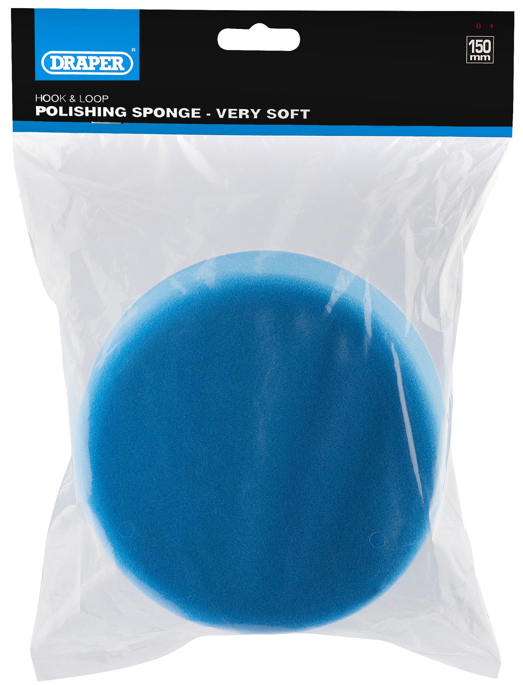 Draper 150mm Hook and Loop Pol Sponge V Soft